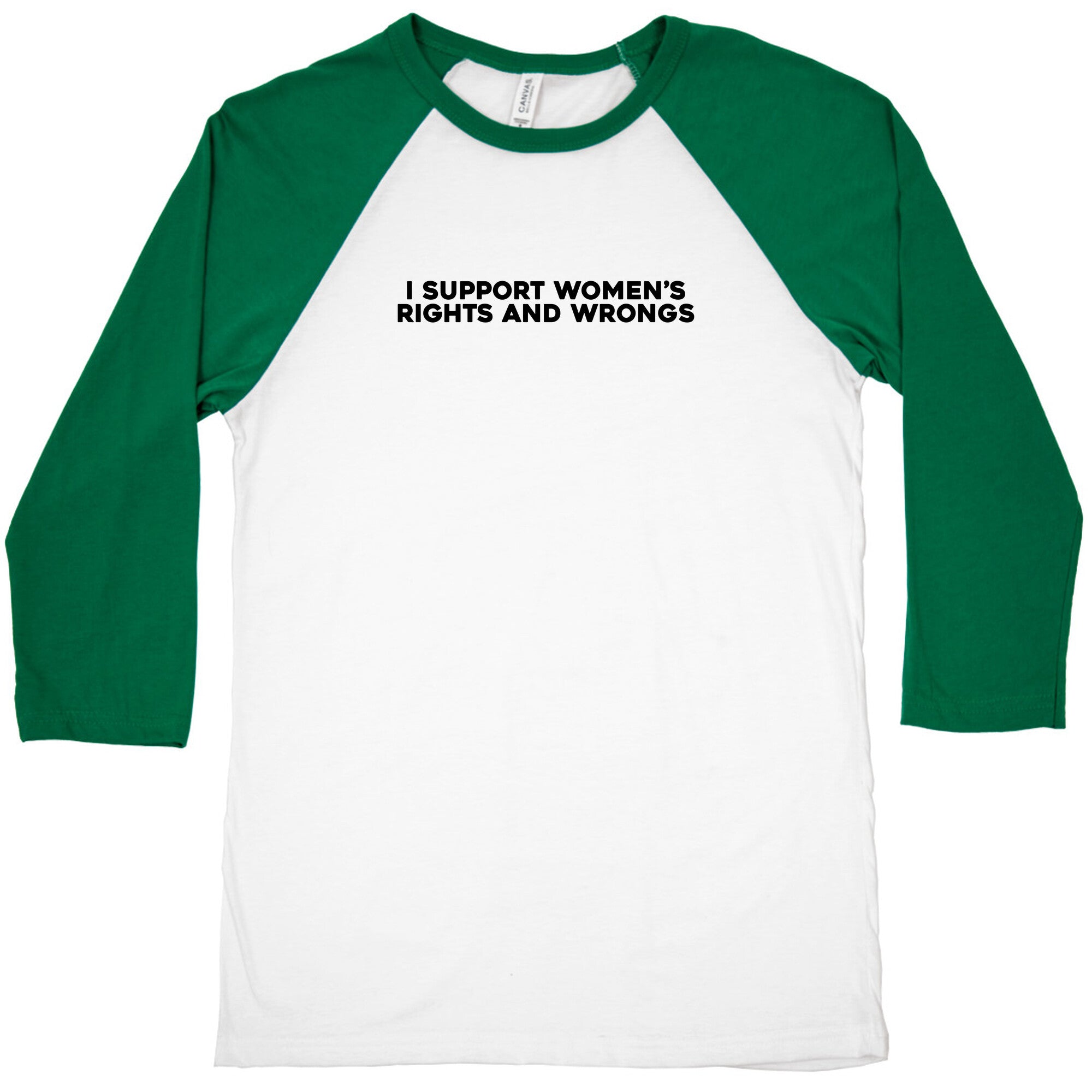 Womens Rights And Wrongs Baseball Tee