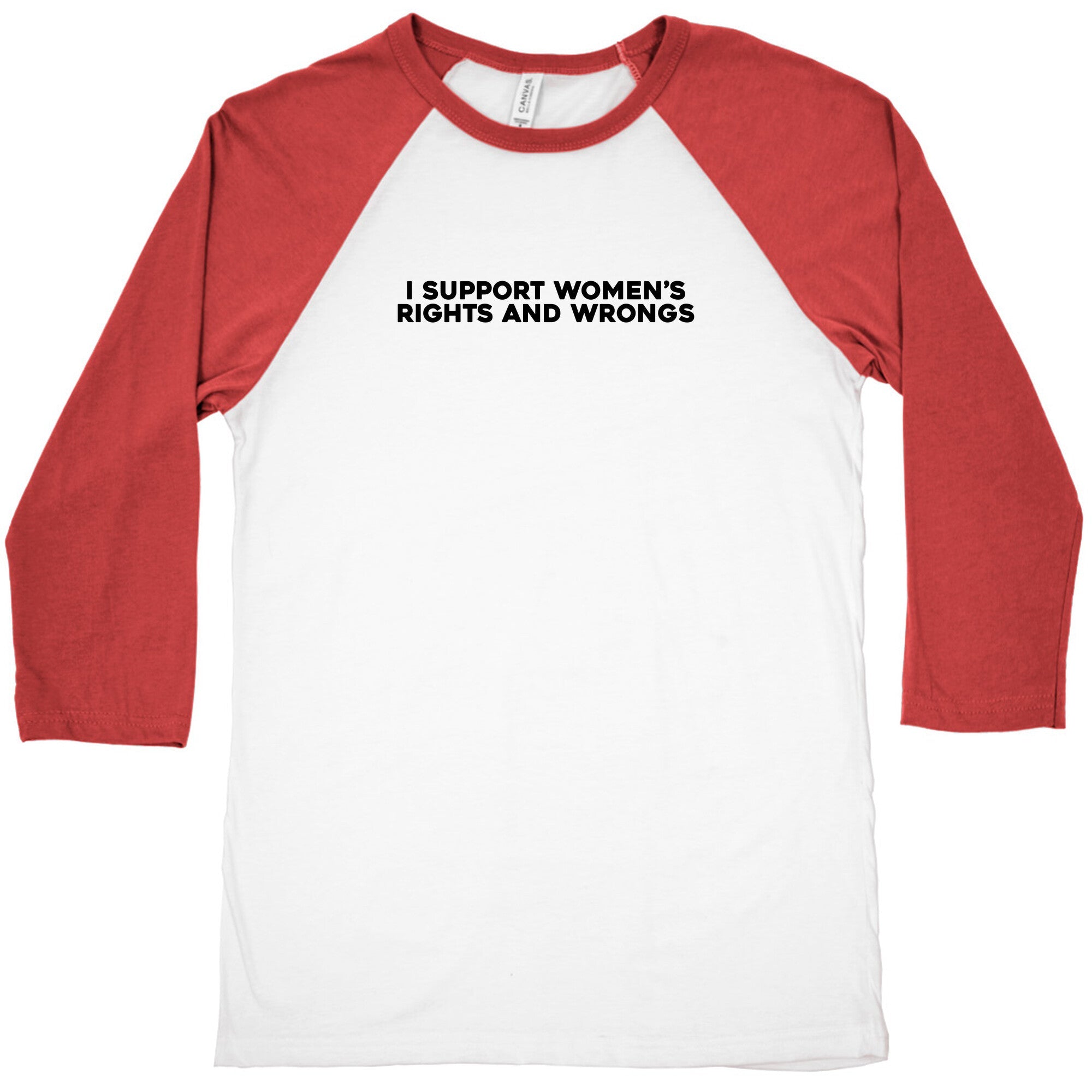 Womens Rights And Wrongs Baseball Tee