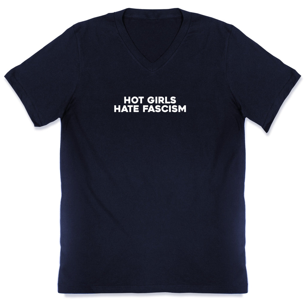 Hot Girls Hate Fascism V-Neck