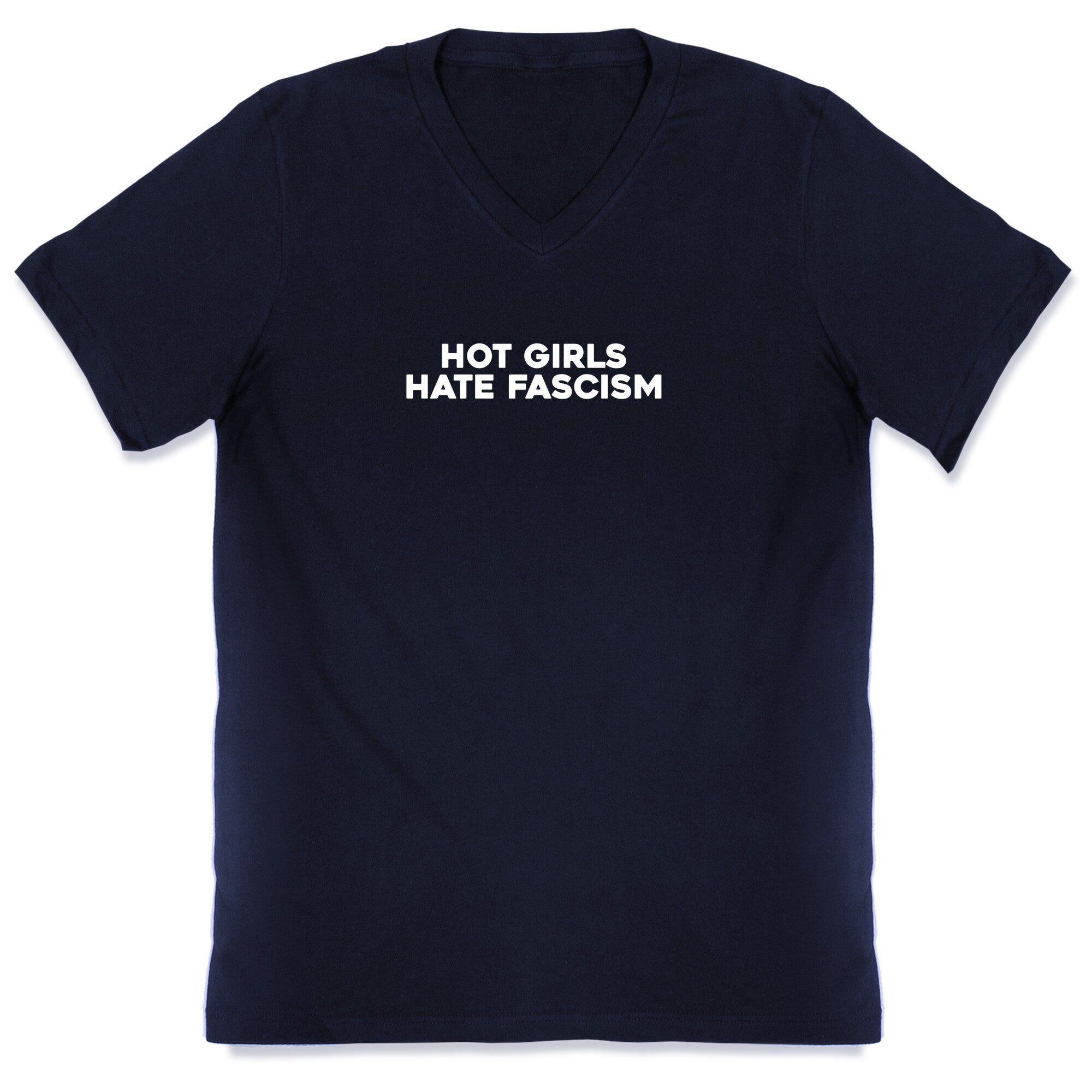 Hot Girls Hate Fascism V-Neck