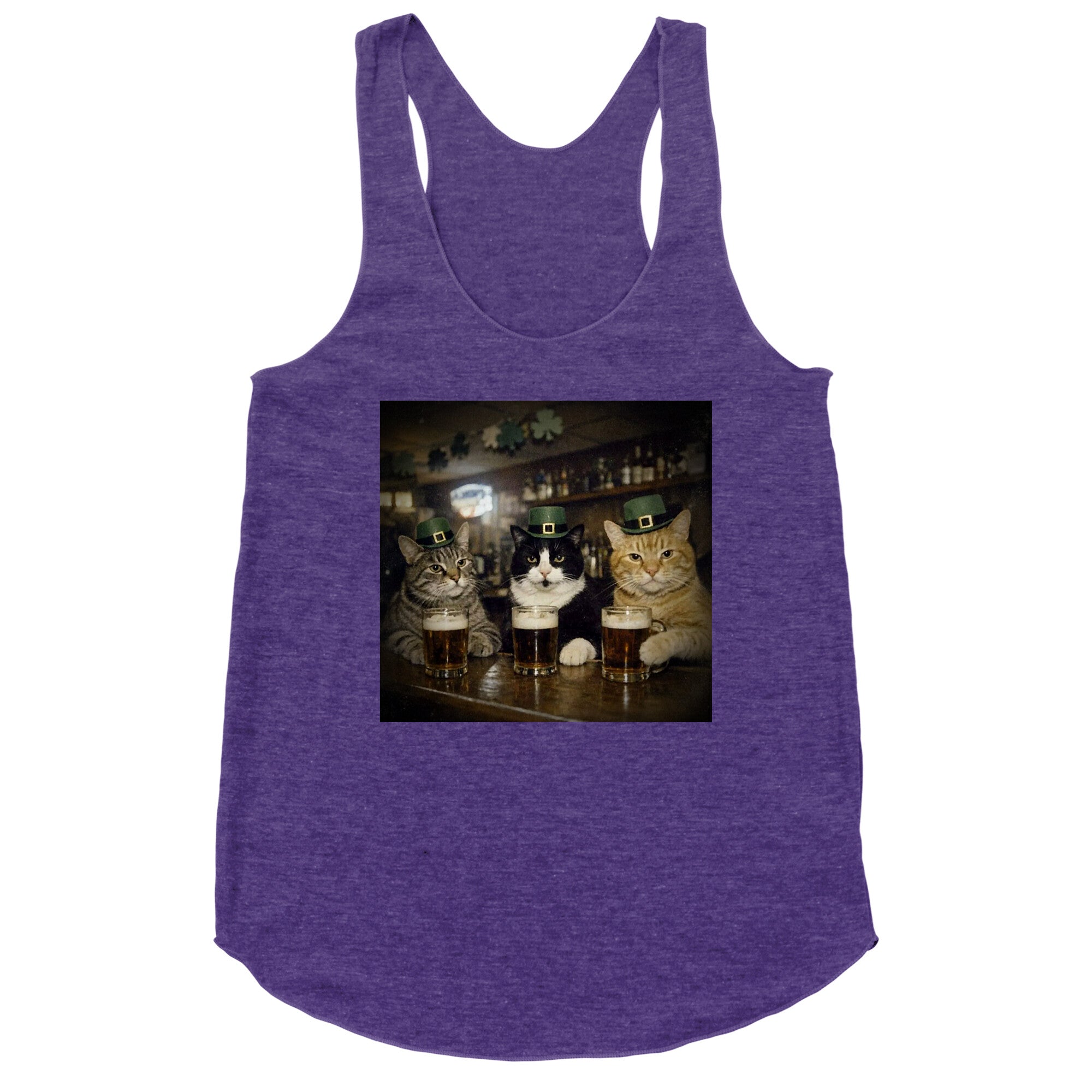 Saint Patrick Cats Racerback Tank