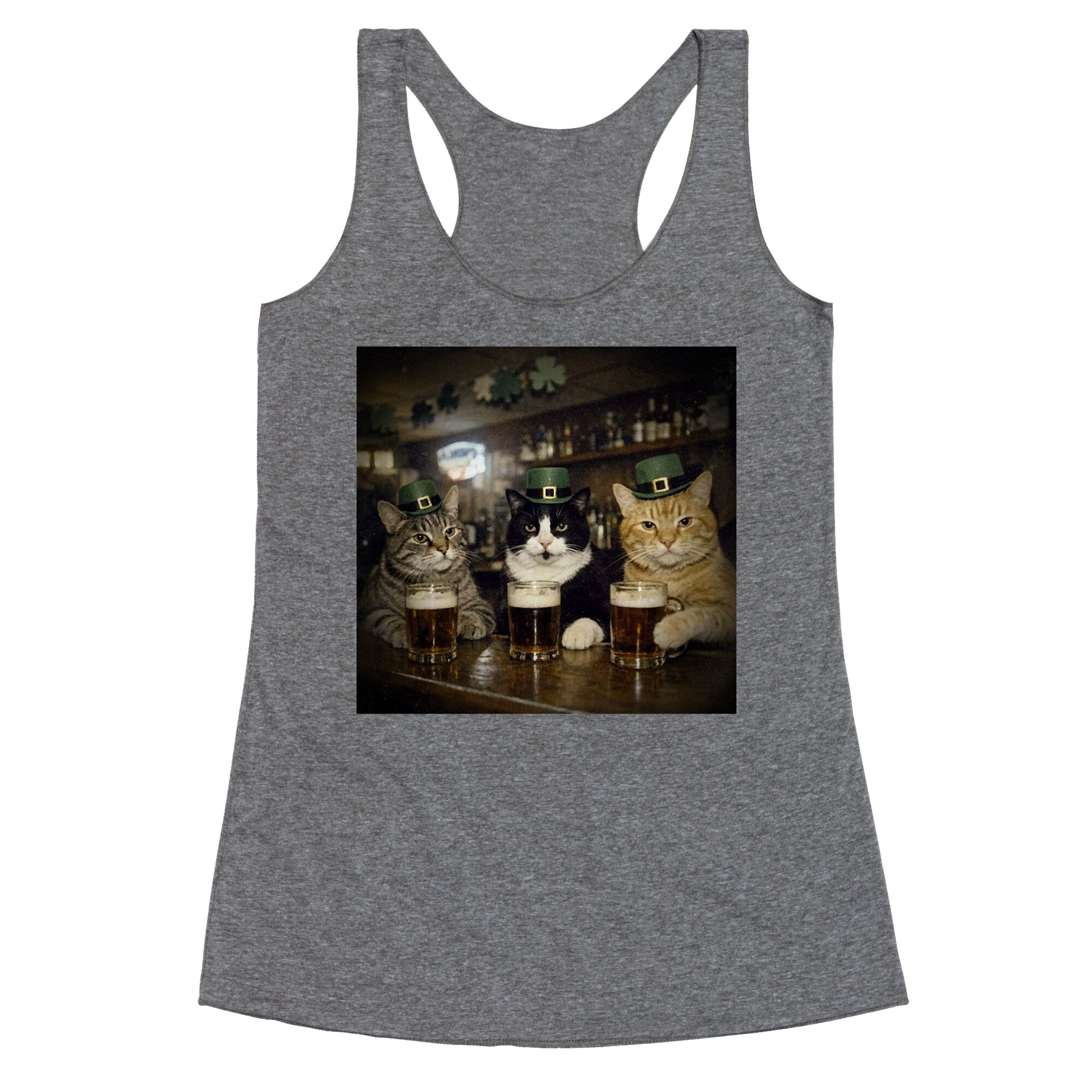 Saint Patrick Cats Racerback Tank