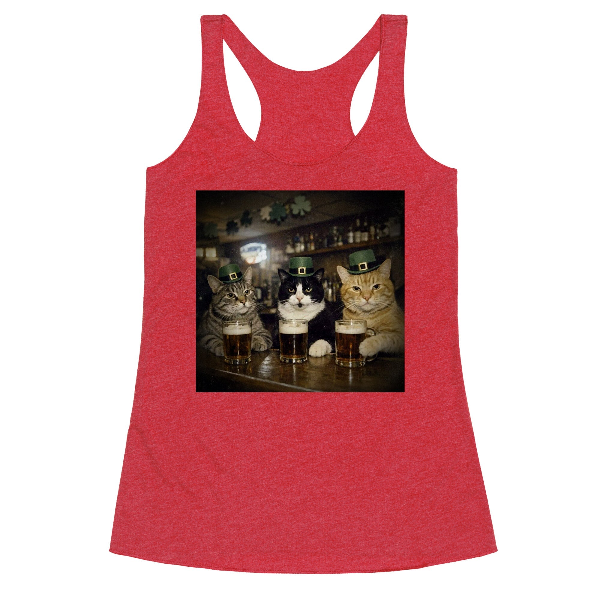 Saint Patrick Cats Racerback Tank