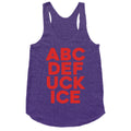 Fuck ICE Alphabet Racerback Tank