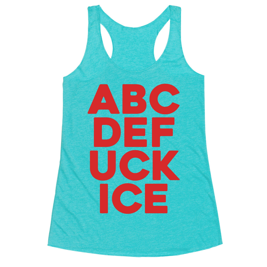 Fuck ICE Alphabet Racerback Tank