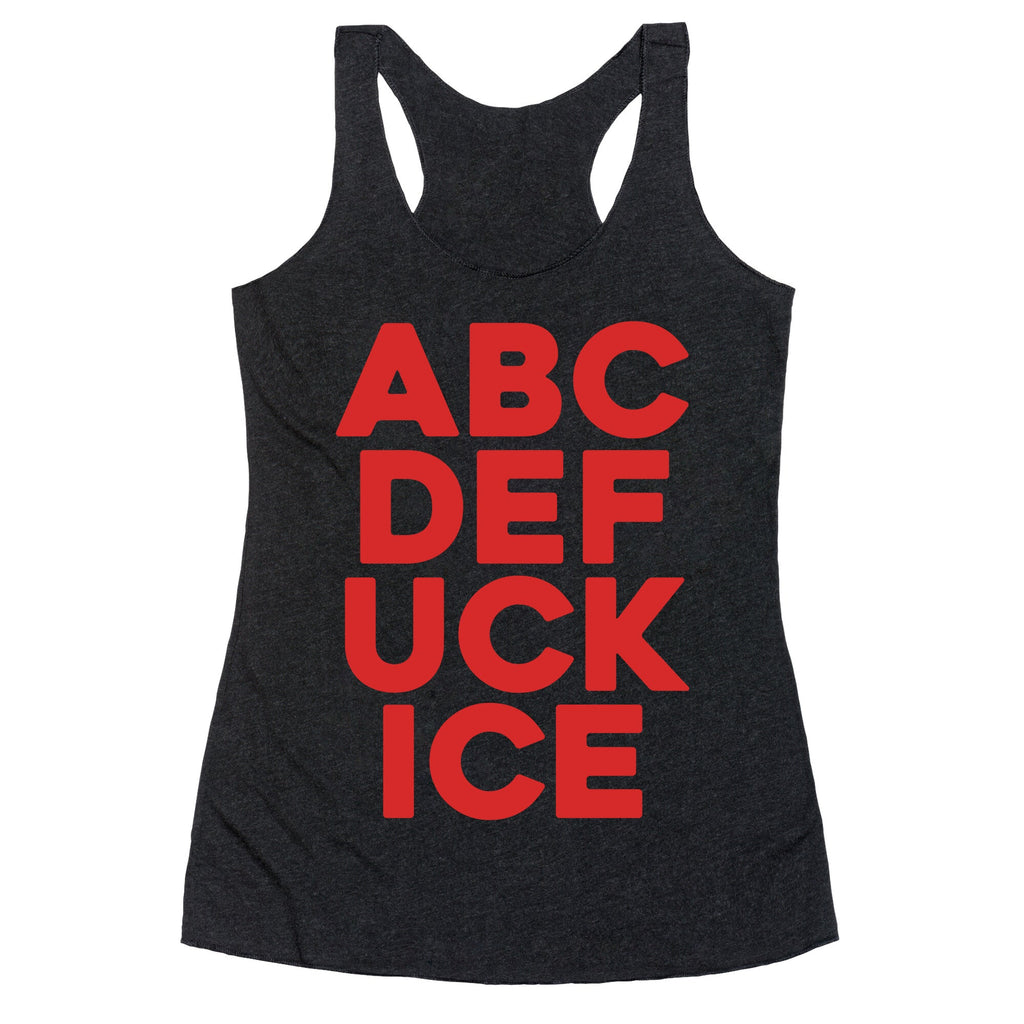 Fuck ICE Alphabet Racerback Tank