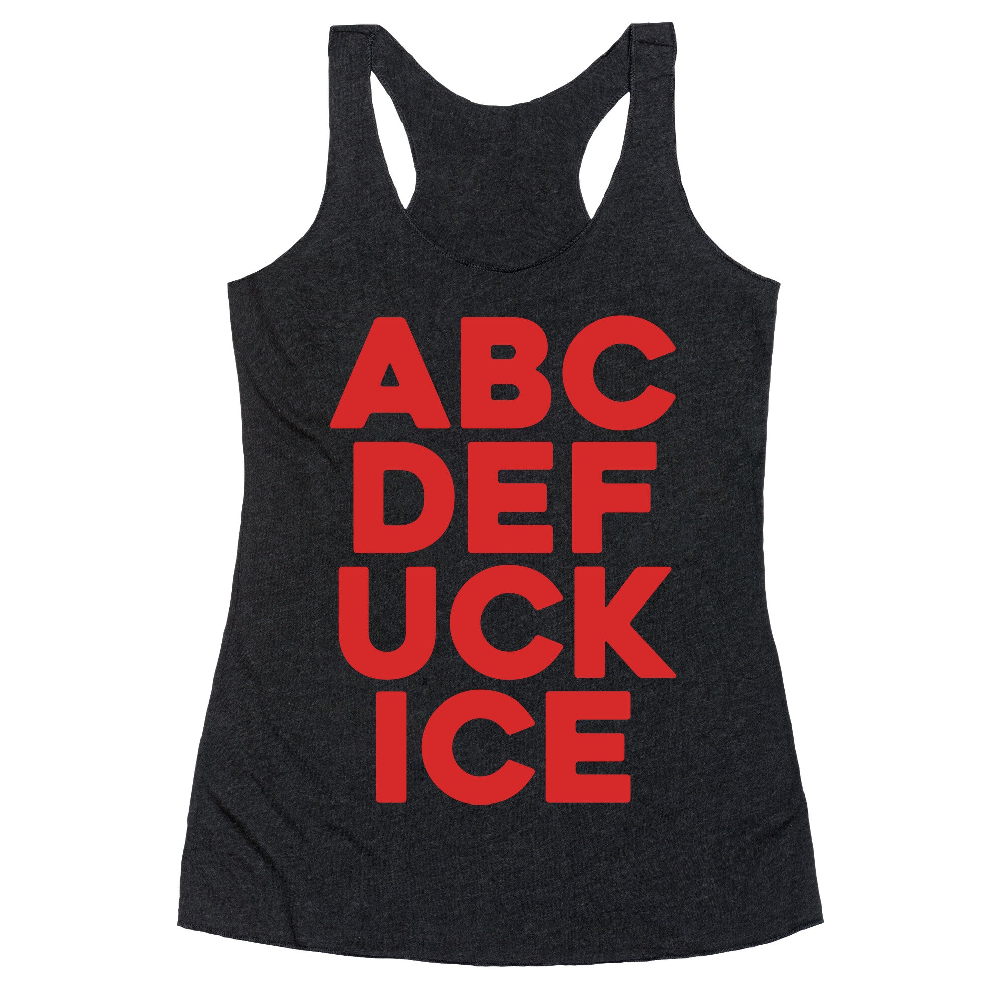 Fuck ICE Alphabet Racerback Tank