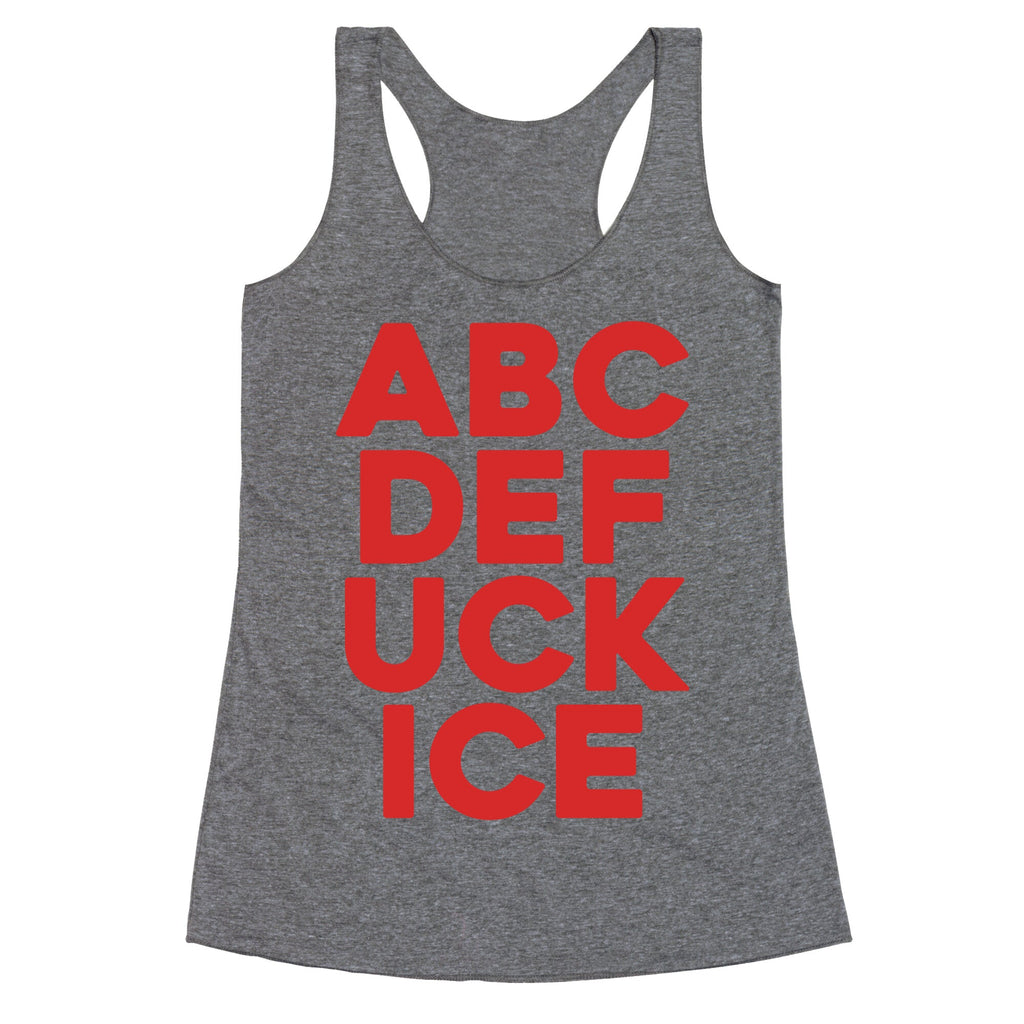 Fuck ICE Alphabet Racerback Tank