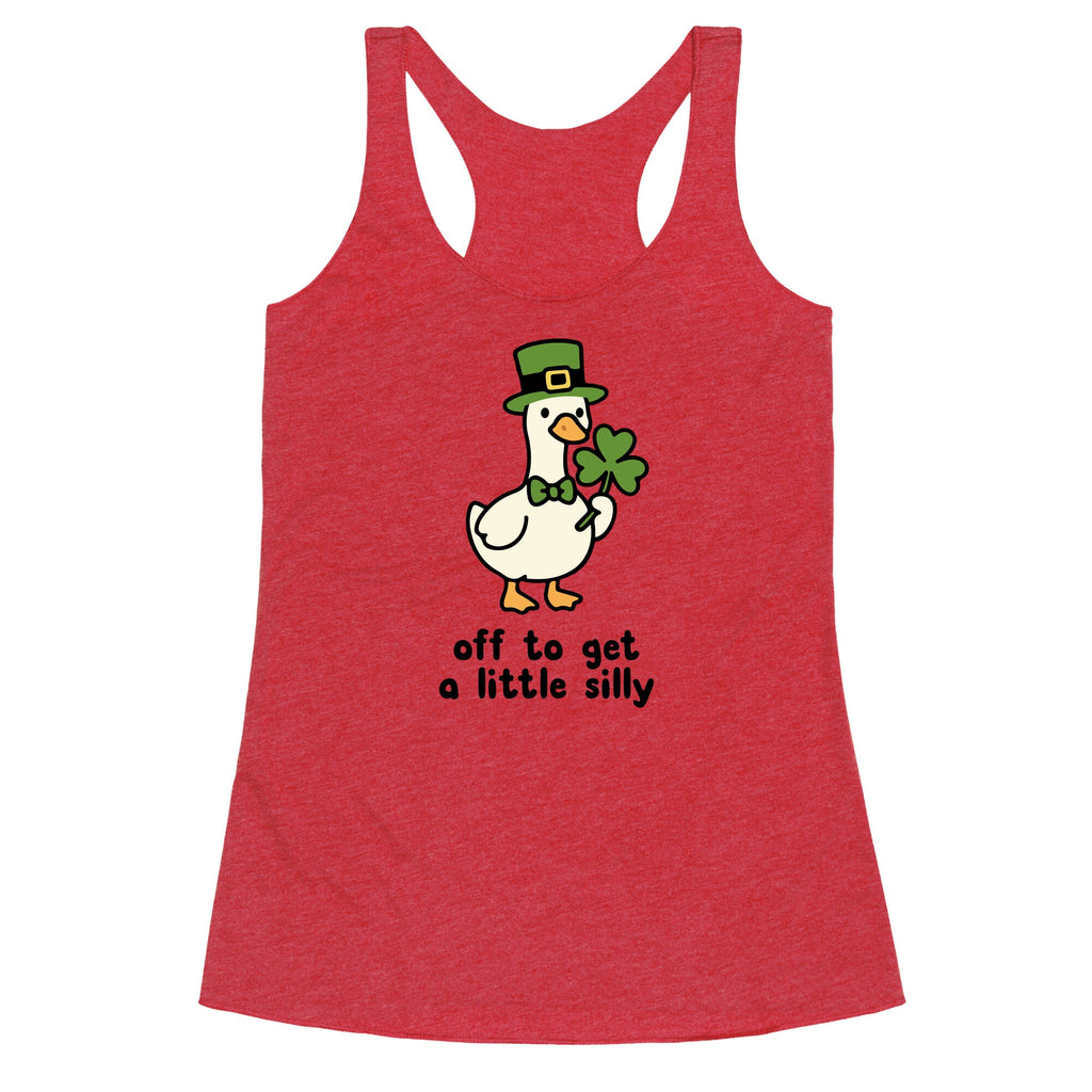 Saint Patricks Day Goose Racerback Tank