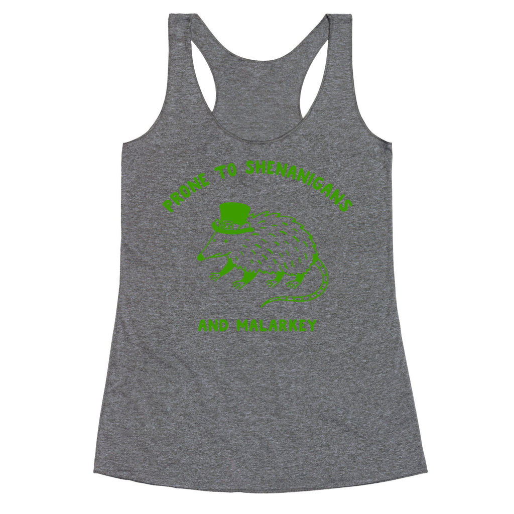 Shenanigans And Malarkey Racerback Tank