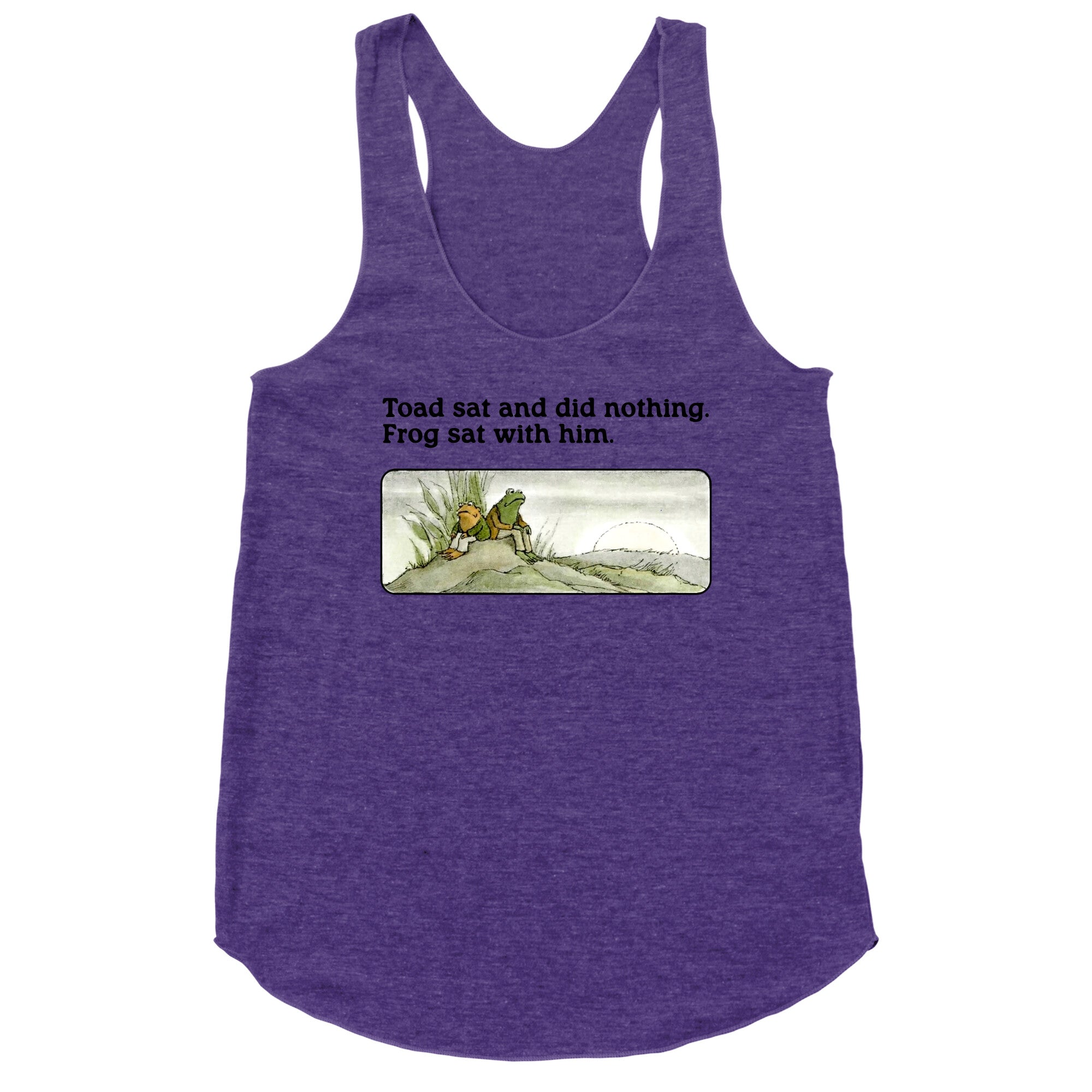 Toad Sat And Did Nothing Racerback Tank