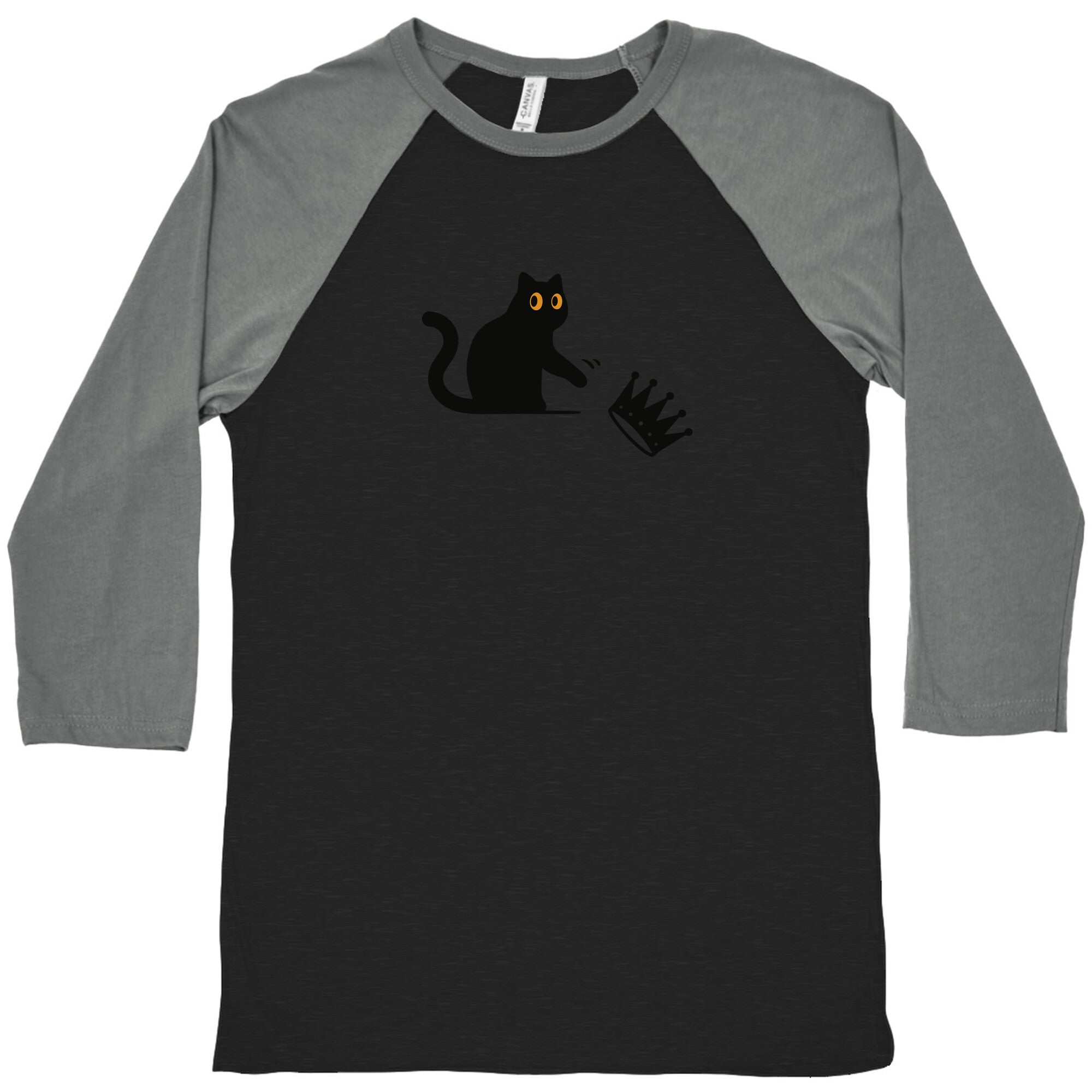 No Kings Cat Baseball Tee