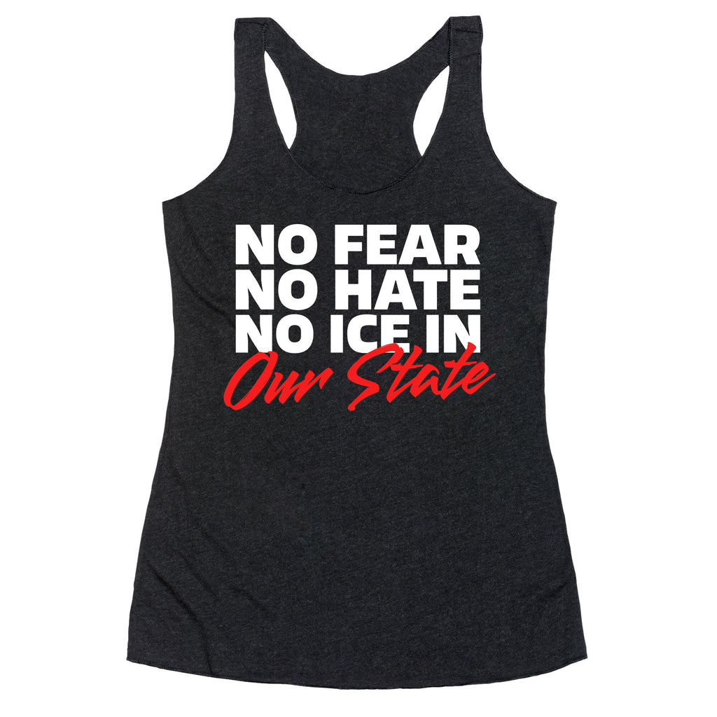 No ICE In Our State Racerback Tank