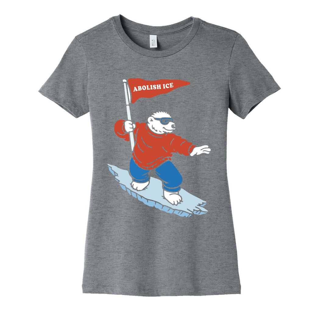 Abolish ICE Bear Womens Cotton Tee