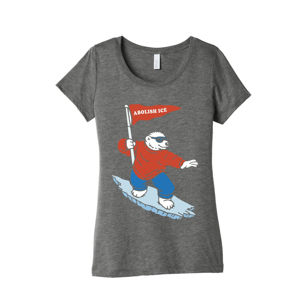 Abolish ICE Bear Womens Triblend Tee