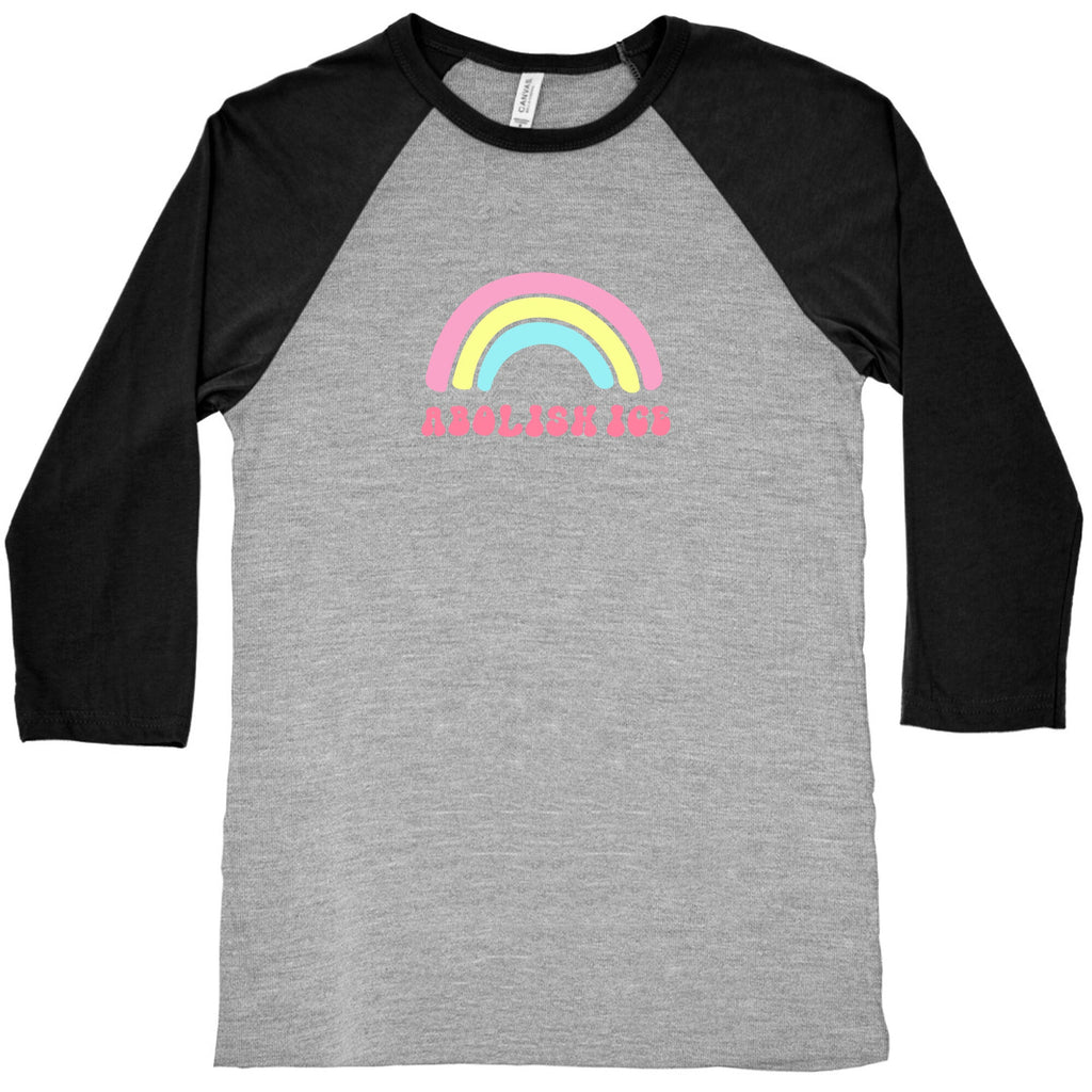 Abolish ICE Rainbow Baseball Tee