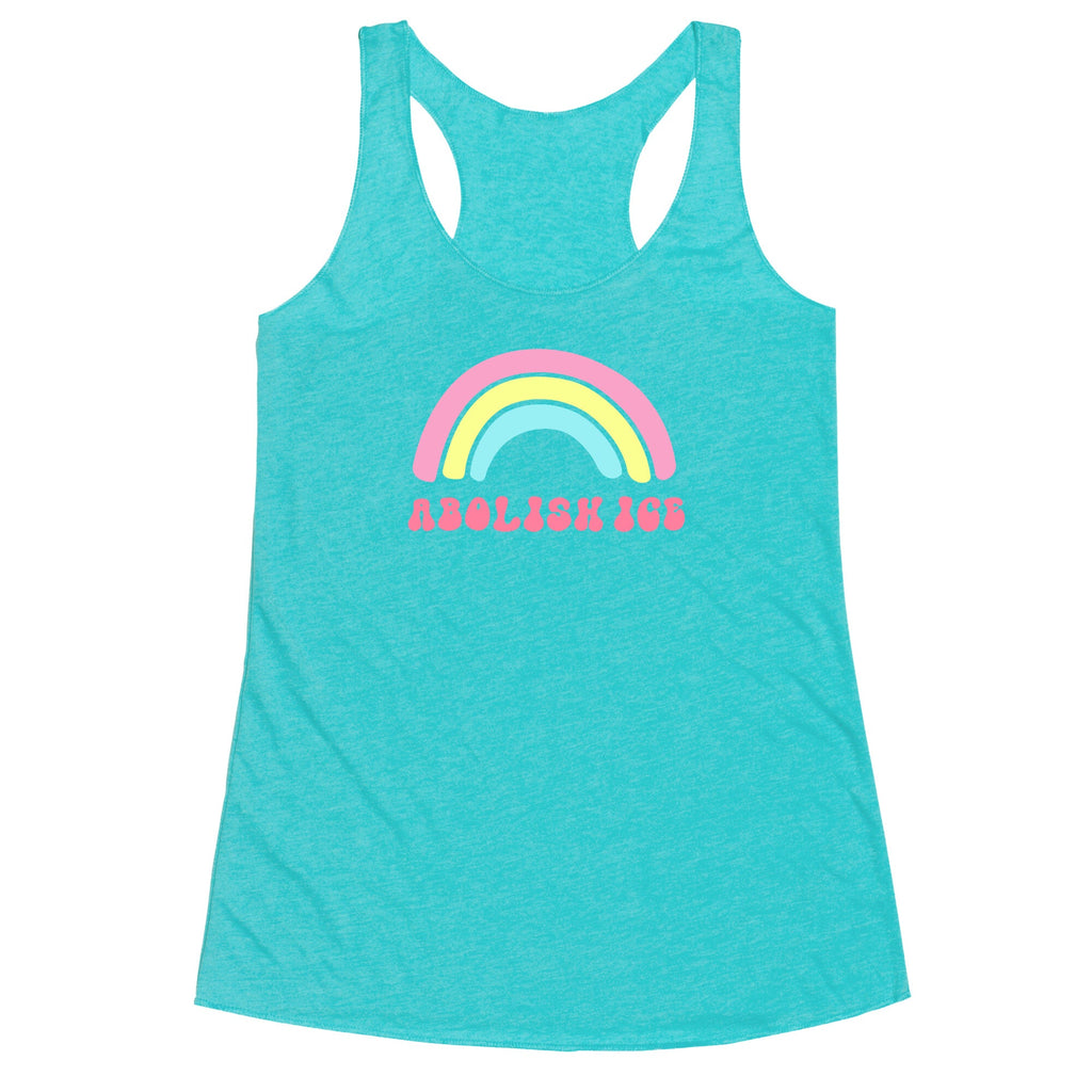 Abolish ICE Rainbow Racerback Tank