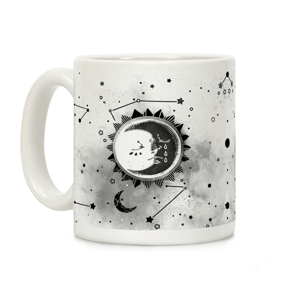 Sun and Moon Faces Coffee Mug
