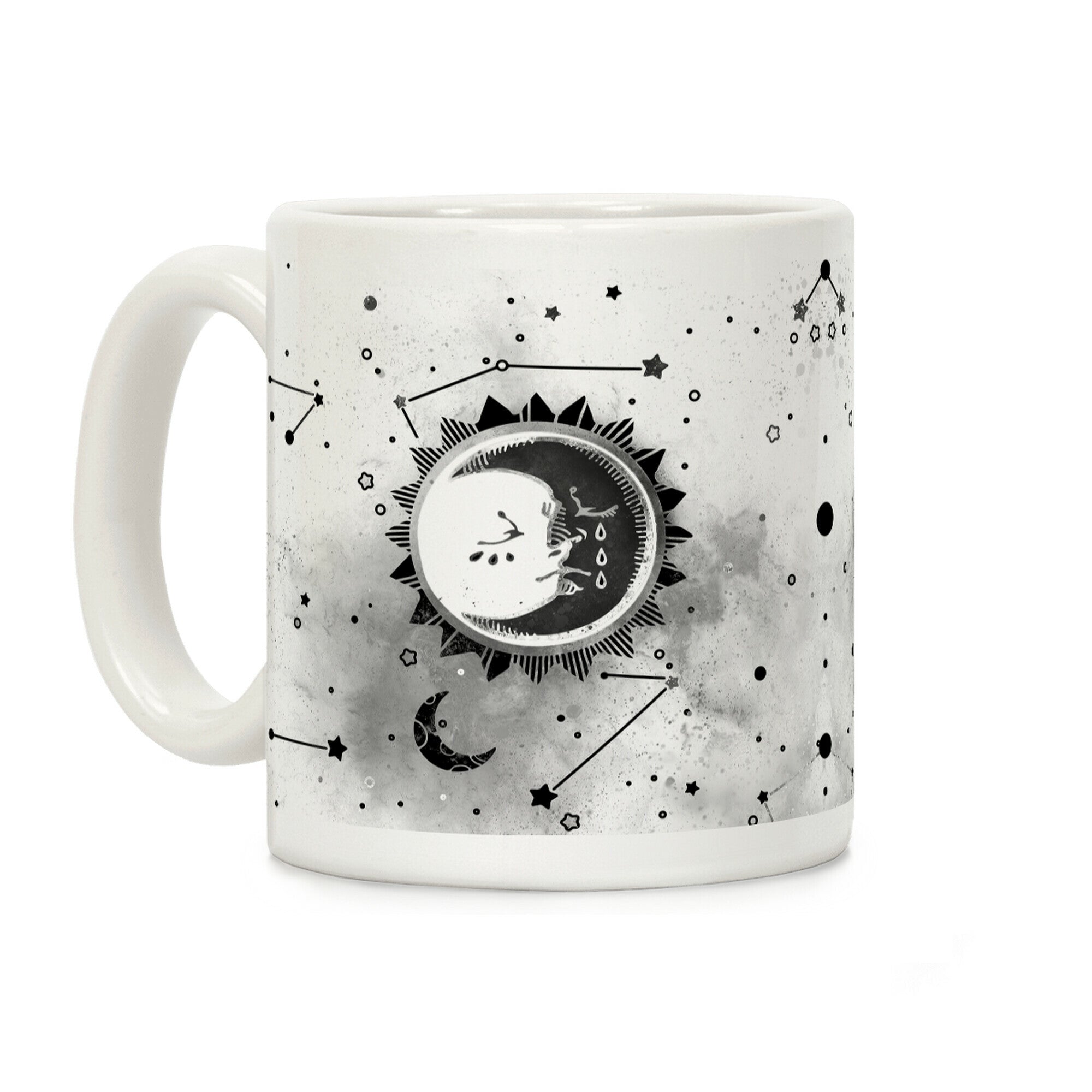 Sun and Moon Faces Coffee Mug