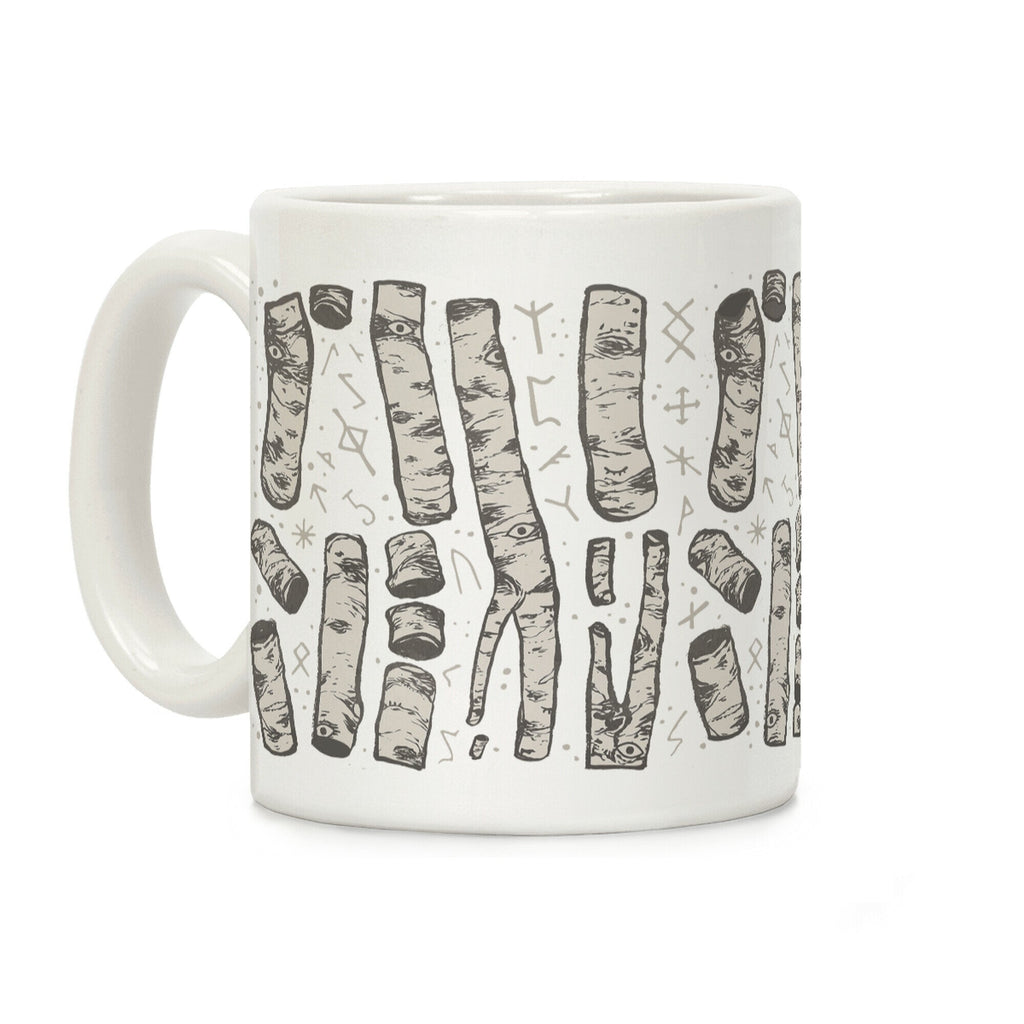 Birch Trees and Runes Coffee Mug