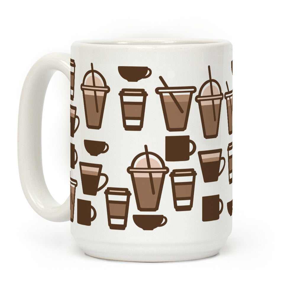 Cute Coffee Pattern Coffee Mug