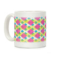 Cyan Magenta Yellow Pattern Coffee Mug