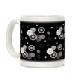 Black and White Radials and Circles Pattern Coffee Mug
