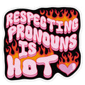 Respecting Pronouns Is Hot Sticker