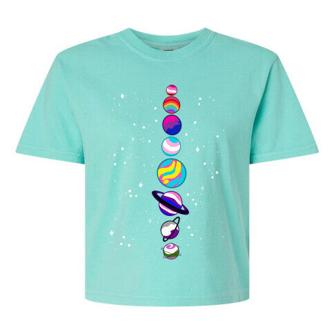 LGBTQ+ Planets Women's Comfort Colors Heavyweight Boxy Tee