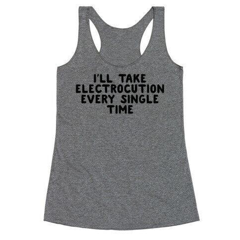 Trump Sharks or Electrocution Speech Quote Racerback Tank
