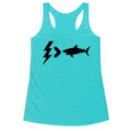 Electrocution Over Shark Trump Racerback Tank