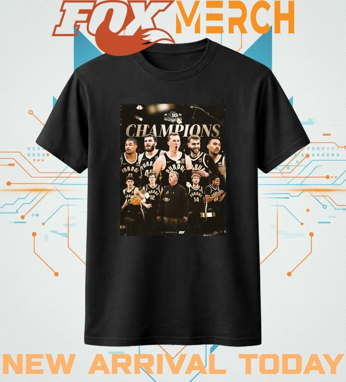 Purdue Boilermakers 2026 Big Men’s Basketball Tournament Champions t-shirt