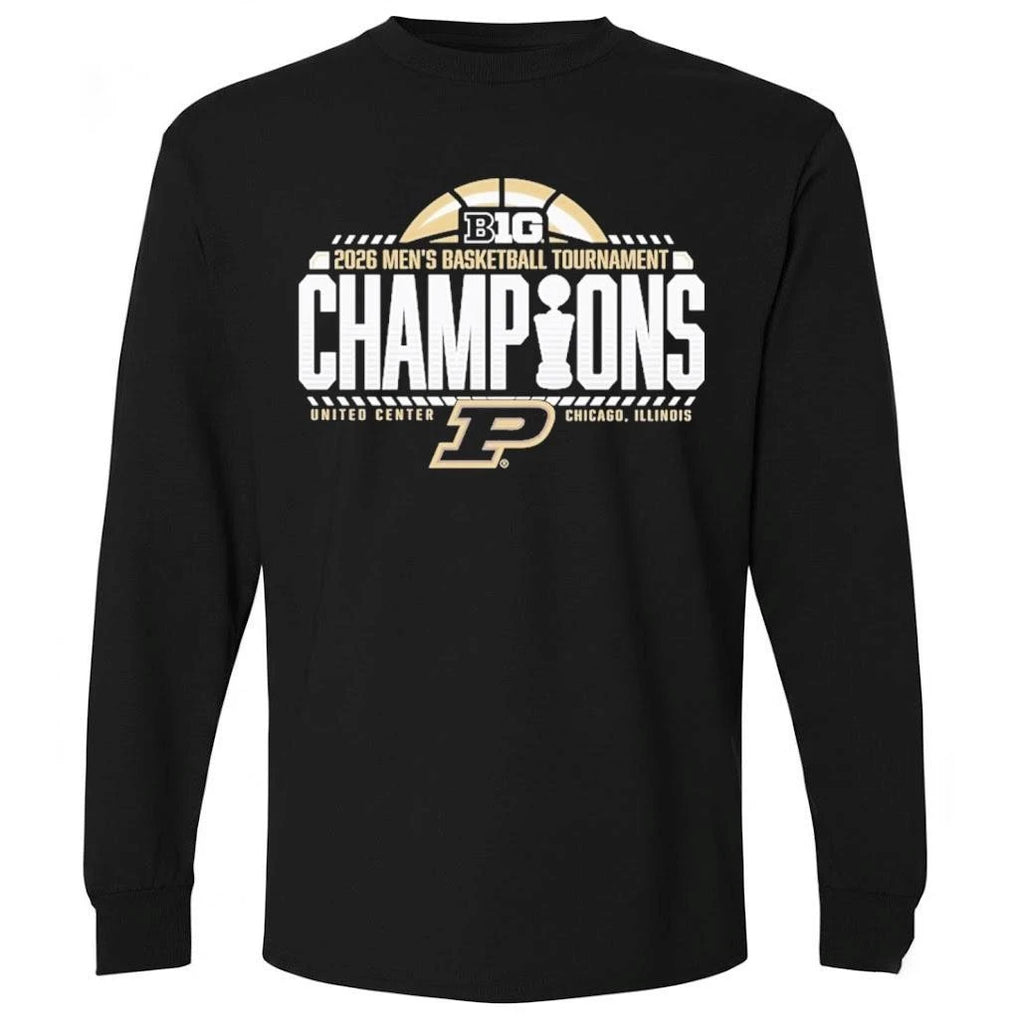 Purdue Boilermakers 2026 Big Ten Men’s Basketball Conference Tournament Champions Locker Room Shirt
