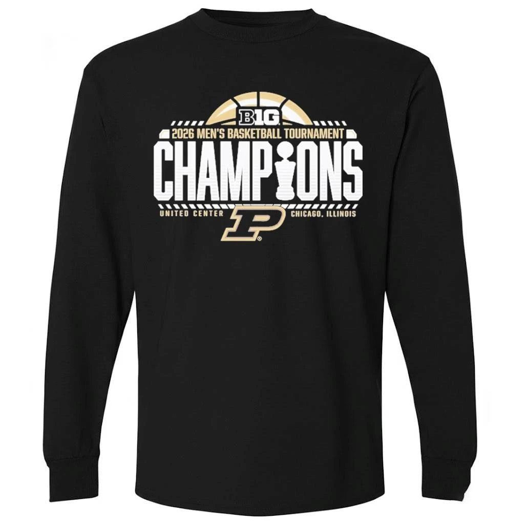 Purdue Boilermakers 2026 Big Ten Men’s Basketball Conference Tournament Champions Locker Room Shirt