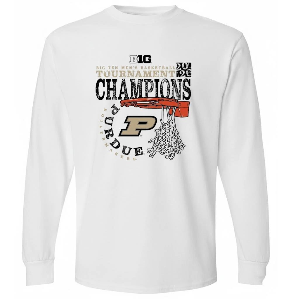 Purdue Boilermakers 2026 Big Ten Men’s Basketball Tournament Champions Cut Nets Shirt