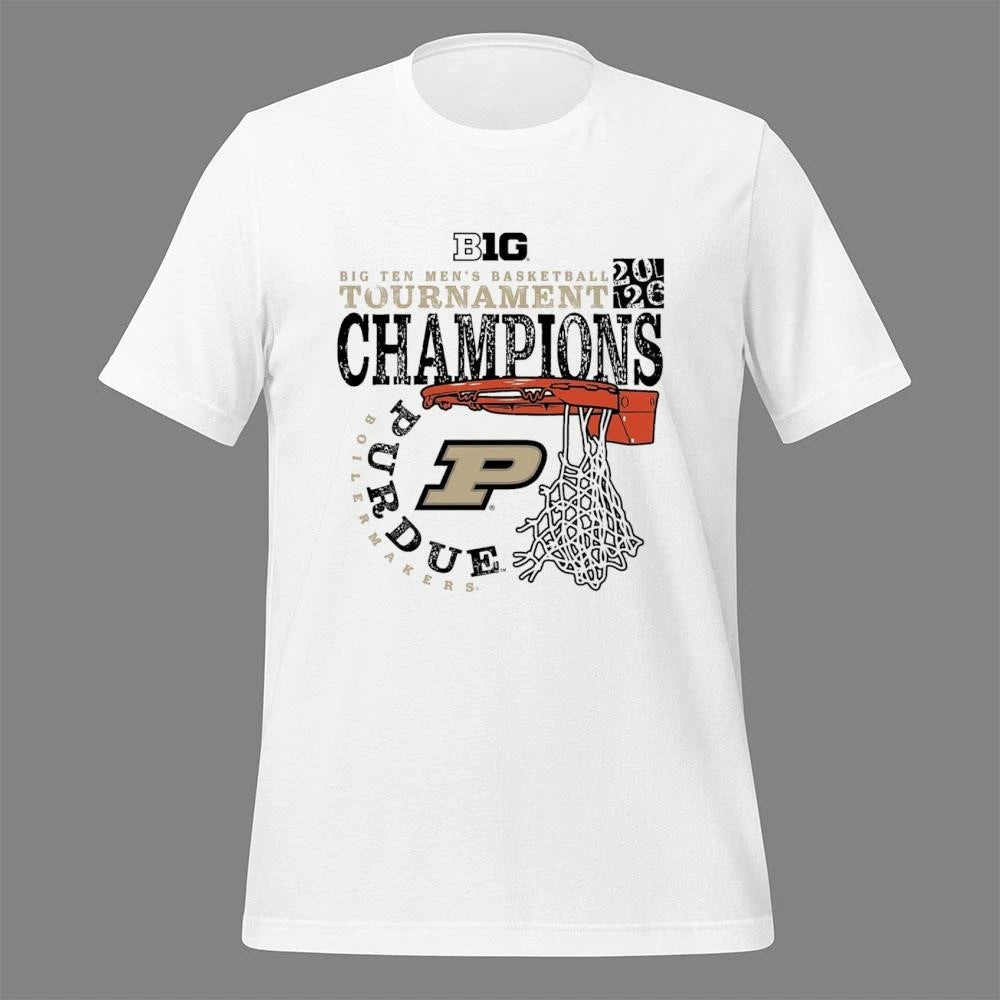 Purdue Boilermakers 2026 Big Ten Men’s Basketball Tournament Champions Cut Nets Shirt