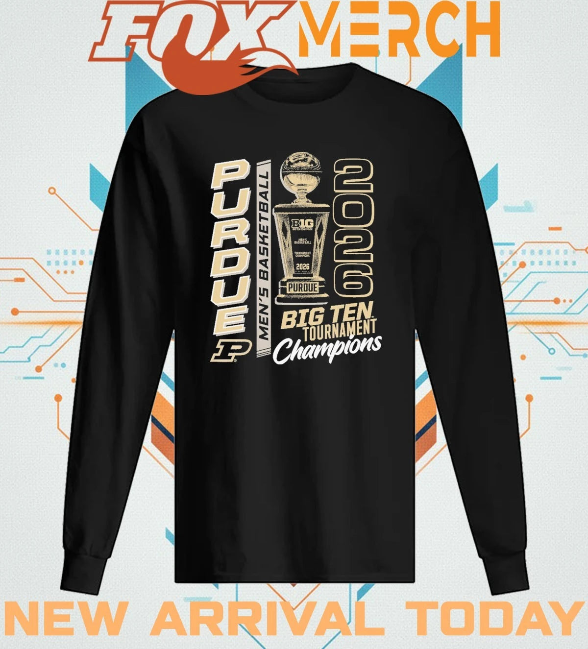 Purdue Boilermakers 2026 Big Ten Tournament Champions Trophy t-shirt