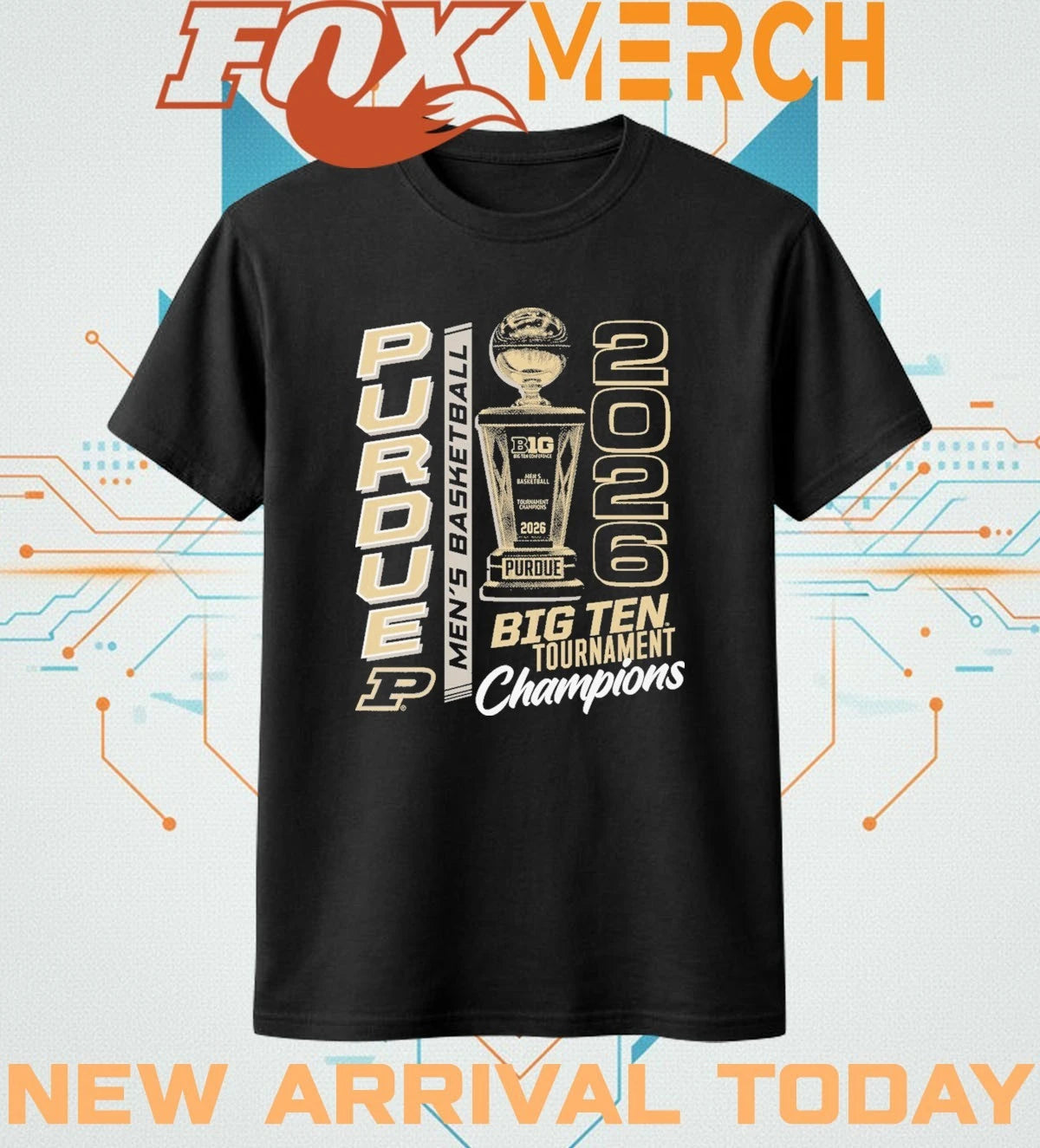 Purdue Boilermakers 2026 Big Ten Tournament Champions Trophy t-shirt
