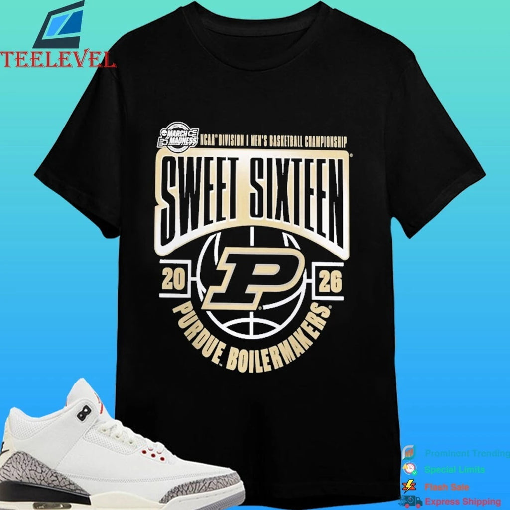 Purdue Boilermakers 2026 Ncaa Men’s Basketball Tournament March Madness Sweet 16 Shirt