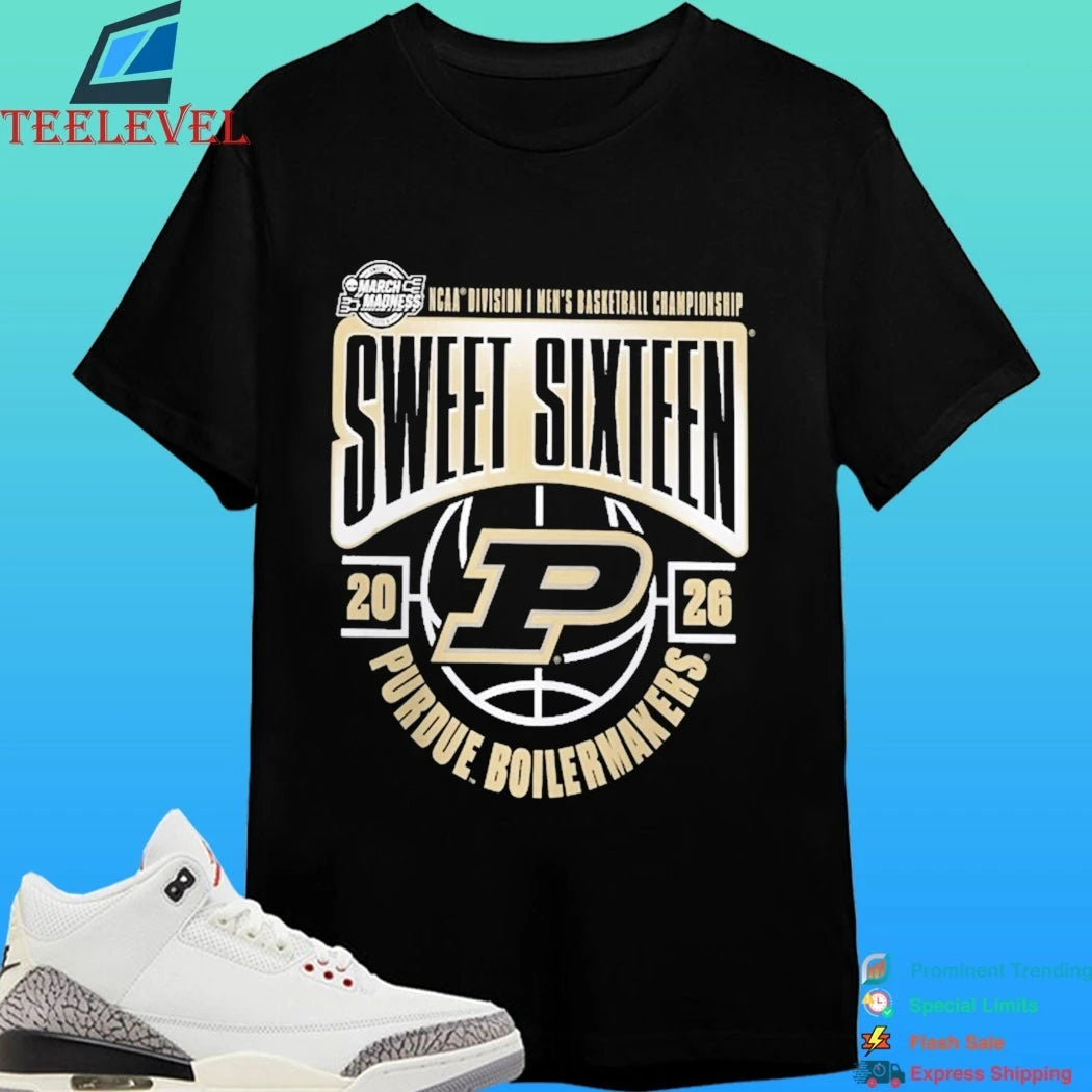 Purdue Boilermakers 2026 Ncaa Men’s Basketball Tournament March Madness Sweet 16 Shirt