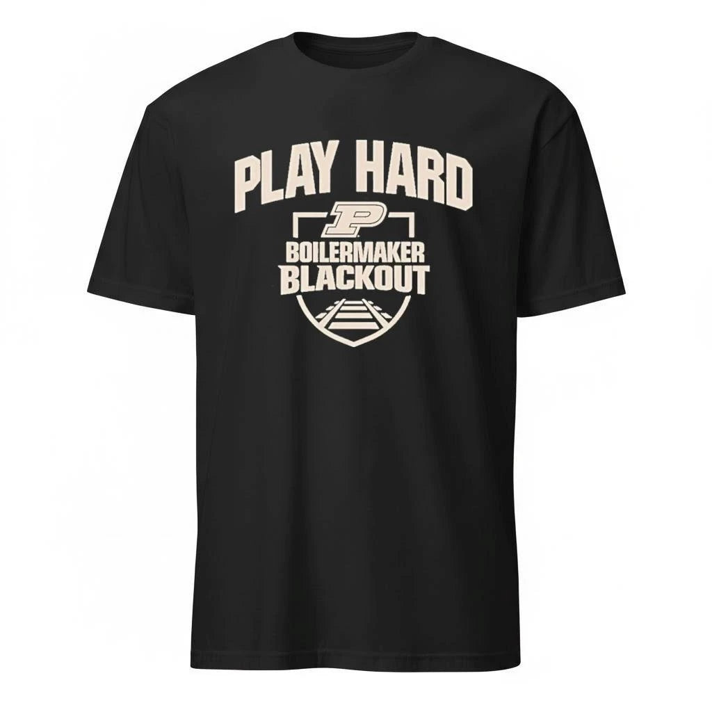 Purdue Boilermakers Basketball Blackout Play Hard 2026 Shirt