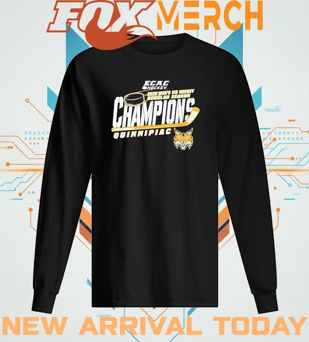 Quinnipiac Men’s Ice Hockey 2026 ECAC Regular Season Champions logo t-shirt