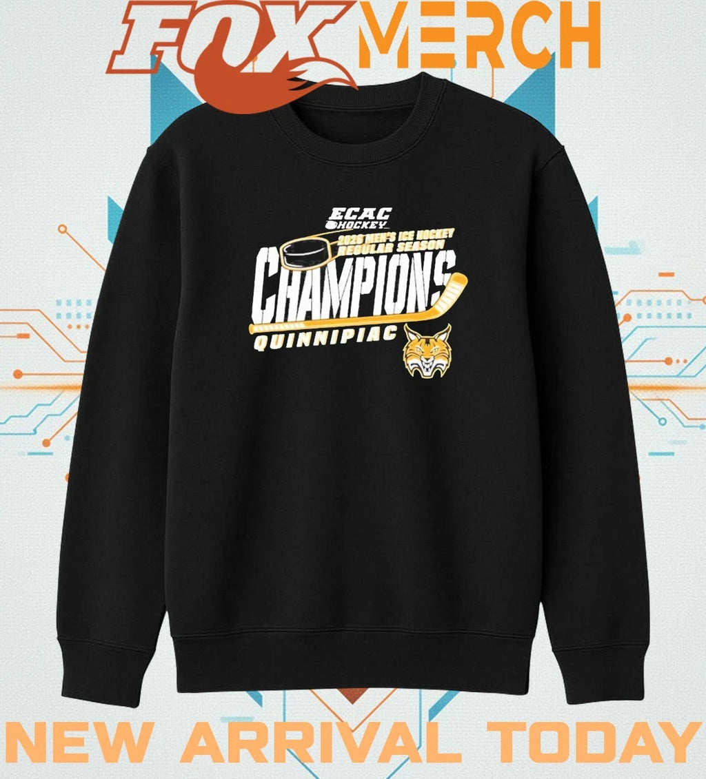 Quinnipiac Men’s Ice Hockey 2026 ECAC Regular Season Champions logo t-shirt