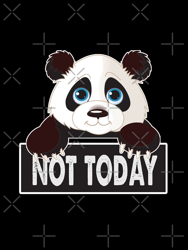 Not today - lazy panda - funny animal by Etr-Design