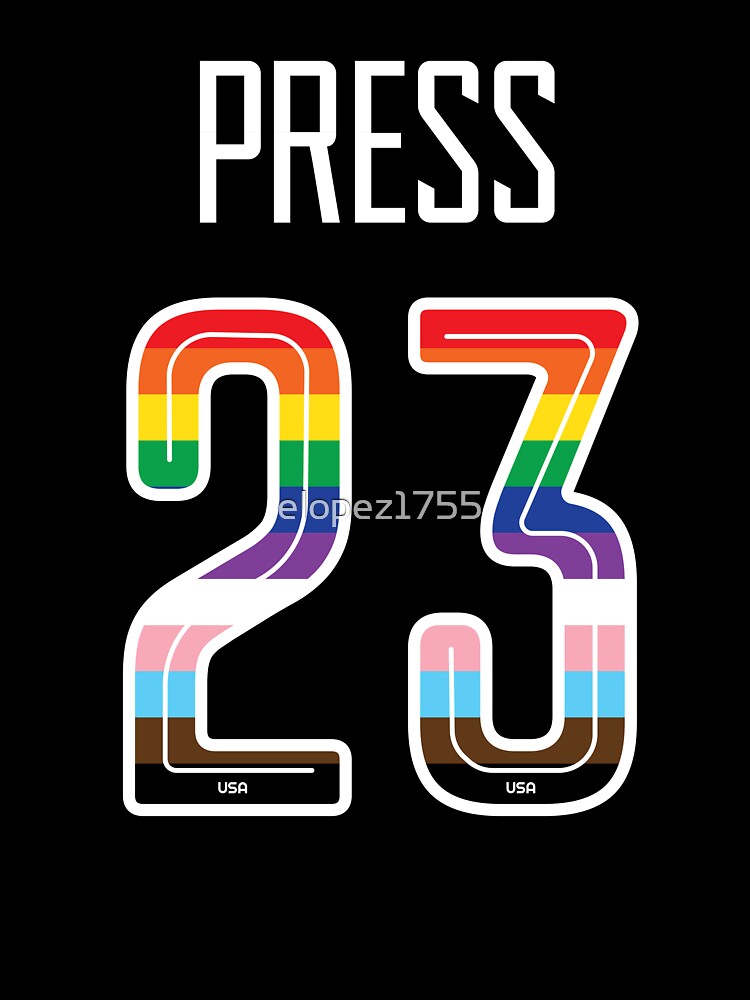 Christen Press 23 / USWNT / Press Pride Jersey Style by elopez1755