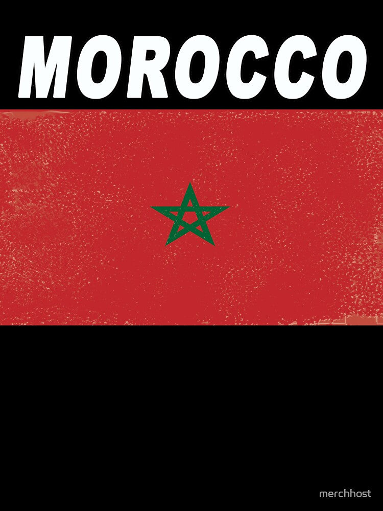 Morocco National Sport Design - Distressed Moccocan Flag by merchhost