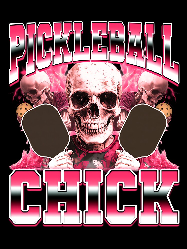 Pickleball Chick Pickleball Player 90s Bootleg Style by PaulTSchafer