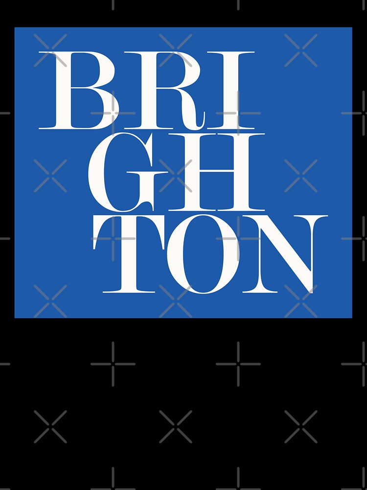 Brighton UK Town Typography Minimalist Patriotic Travel Souvenir by kakarikihill