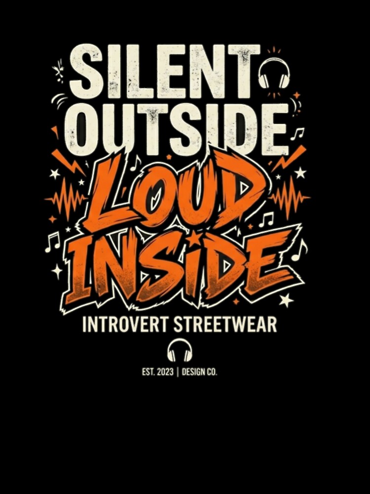 Silent Outside, Loud Inside – Introvert Streetwear Design by AGawas