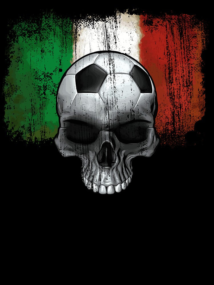 italian football soccer skull by drizzd
